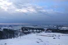 Zimowy widok na zatoke z Jernaldergrden