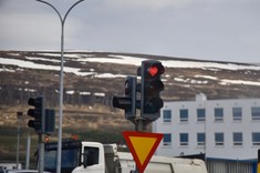 Sygnalizacja świetlna w Akureyri
