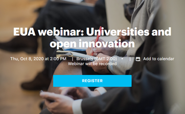 EUA webinar: Universities and open innovation