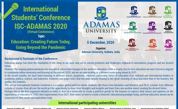 Adamas University (Kolkata, India) invites students to the conference