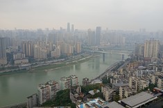 Widok na rzeke Jangcy w Chongqing
