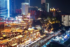 Hongya Cave w Chongqing