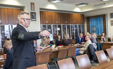 Prezentacja dokumentu, mgr D. Broda, pracownik Bieszczadzkiego Oddziału Straży Granicznej