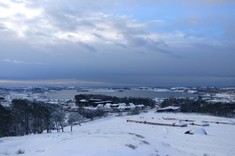 Zimowy widok na zatoke z Jernaldergrden