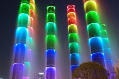 Bambusowe fontanny w Chengdu